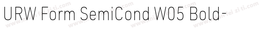 URW Form SemiCond W05 Bold字体转换